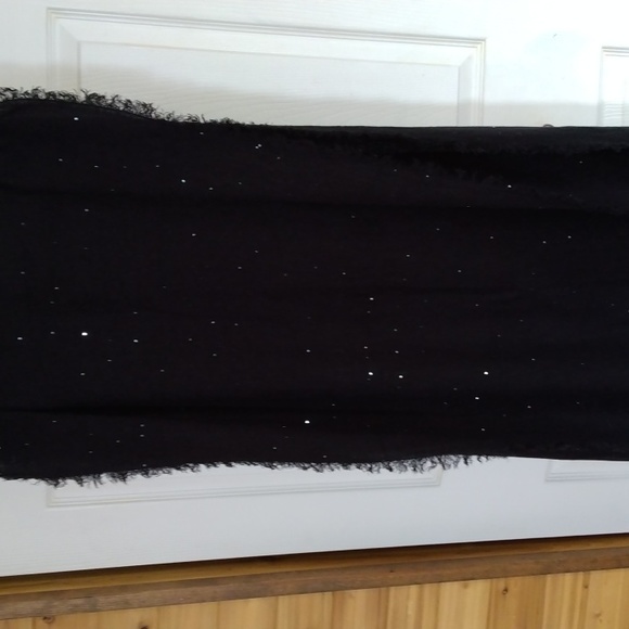 Pretty Persuasions women's black and sequins scarf with tags New - Picture 1 of 17